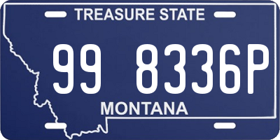 MT license plate 998336P