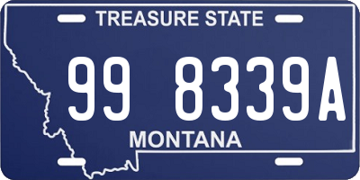 MT license plate 998339A