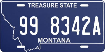 MT license plate 998342A