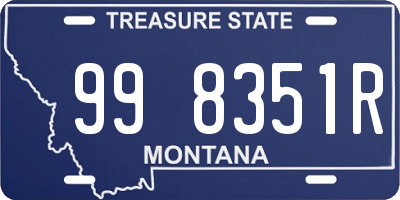 MT license plate 998351R