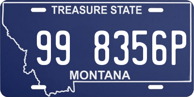 MT license plate 998356P