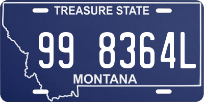 MT license plate 998364L