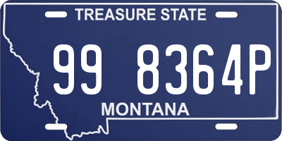 MT license plate 998364P