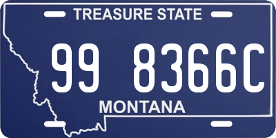 MT license plate 998366C