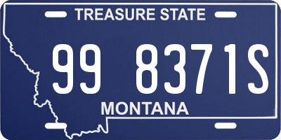 MT license plate 998371S