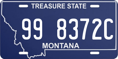 MT license plate 998372C