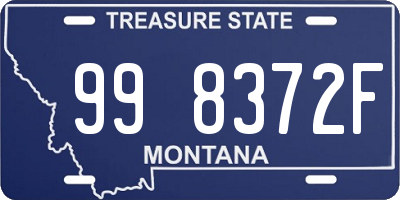 MT license plate 998372F