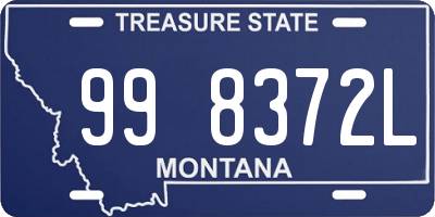 MT license plate 998372L