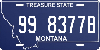 MT license plate 998377B