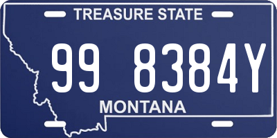 MT license plate 998384Y