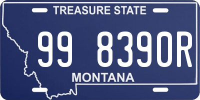 MT license plate 998390R