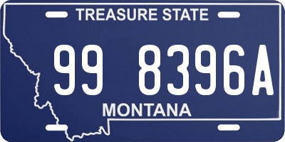 MT license plate 998396A