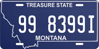 MT license plate 998399I