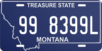 MT license plate 998399L