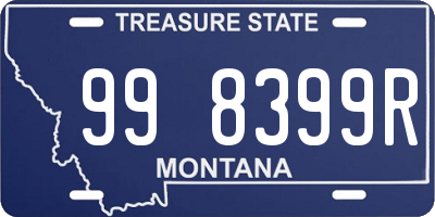 MT license plate 998399R