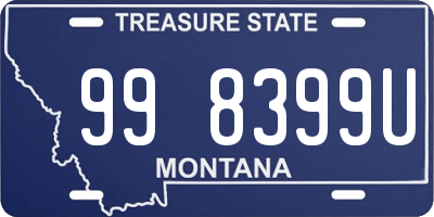 MT license plate 998399U