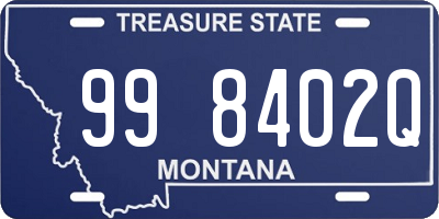 MT license plate 998402Q