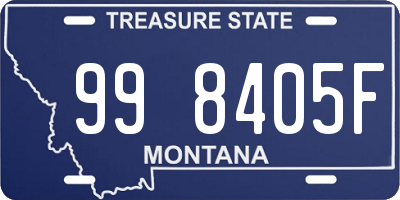 MT license plate 998405F