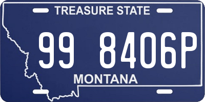 MT license plate 998406P