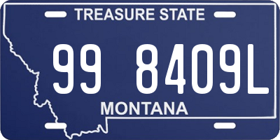 MT license plate 998409L