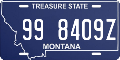 MT license plate 998409Z