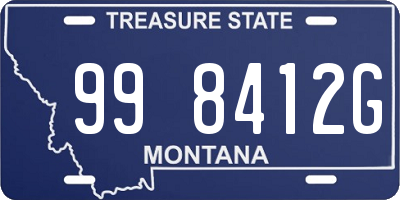 MT license plate 998412G