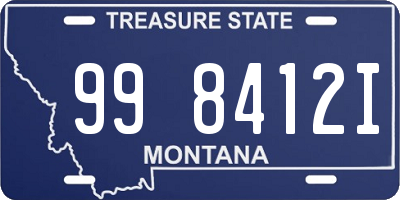 MT license plate 998412I