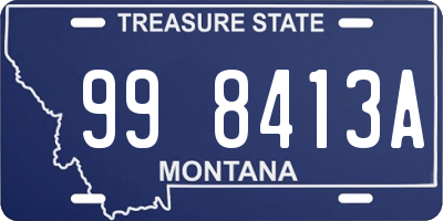 MT license plate 998413A