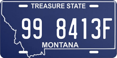 MT license plate 998413F