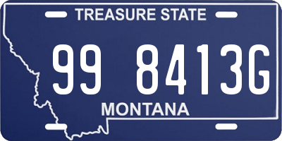 MT license plate 998413G