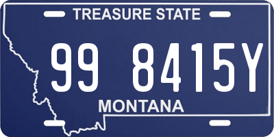 MT license plate 998415Y