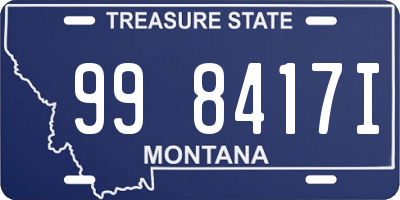 MT license plate 998417I