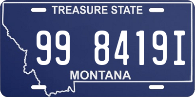 MT license plate 998419I