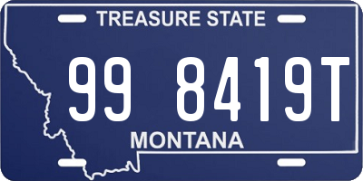 MT license plate 998419T