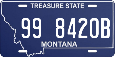 MT license plate 998420B