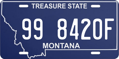 MT license plate 998420F