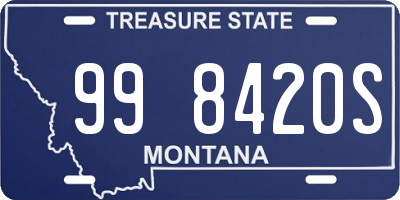 MT license plate 998420S