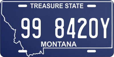 MT license plate 998420Y