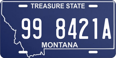 MT license plate 998421A