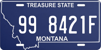 MT license plate 998421F