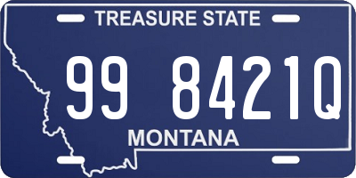 MT license plate 998421Q