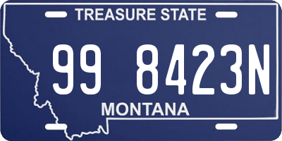 MT license plate 998423N