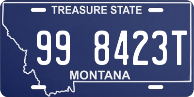 MT license plate 998423T