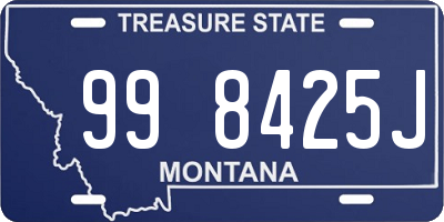 MT license plate 998425J