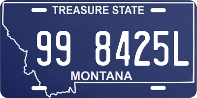 MT license plate 998425L