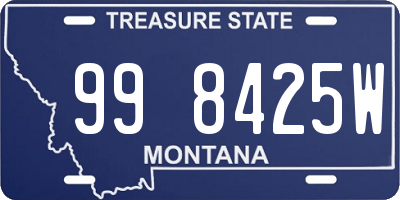 MT license plate 998425W