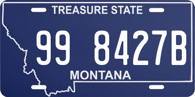 MT license plate 998427B