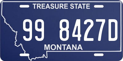 MT license plate 998427D