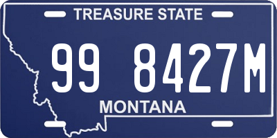 MT license plate 998427M