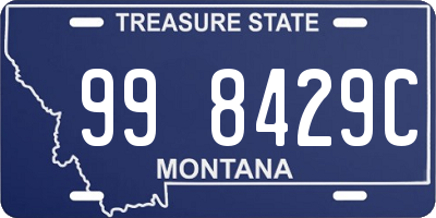 MT license plate 998429C